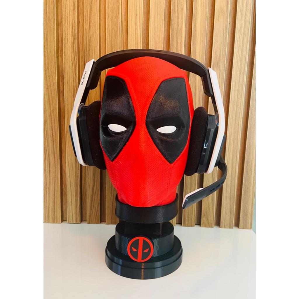 Suporte de Headphone/Fone de Ouvido Cabeça Deadpool 3D