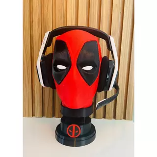 Suporte de Headphone/Fone de Ouvido Cabeça Deadpool 3D