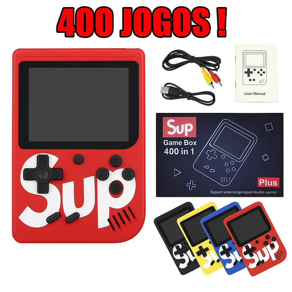 Mini Game Portátil Sup Game Box Plus 400 Jogos com Controle | Shopee Brasil