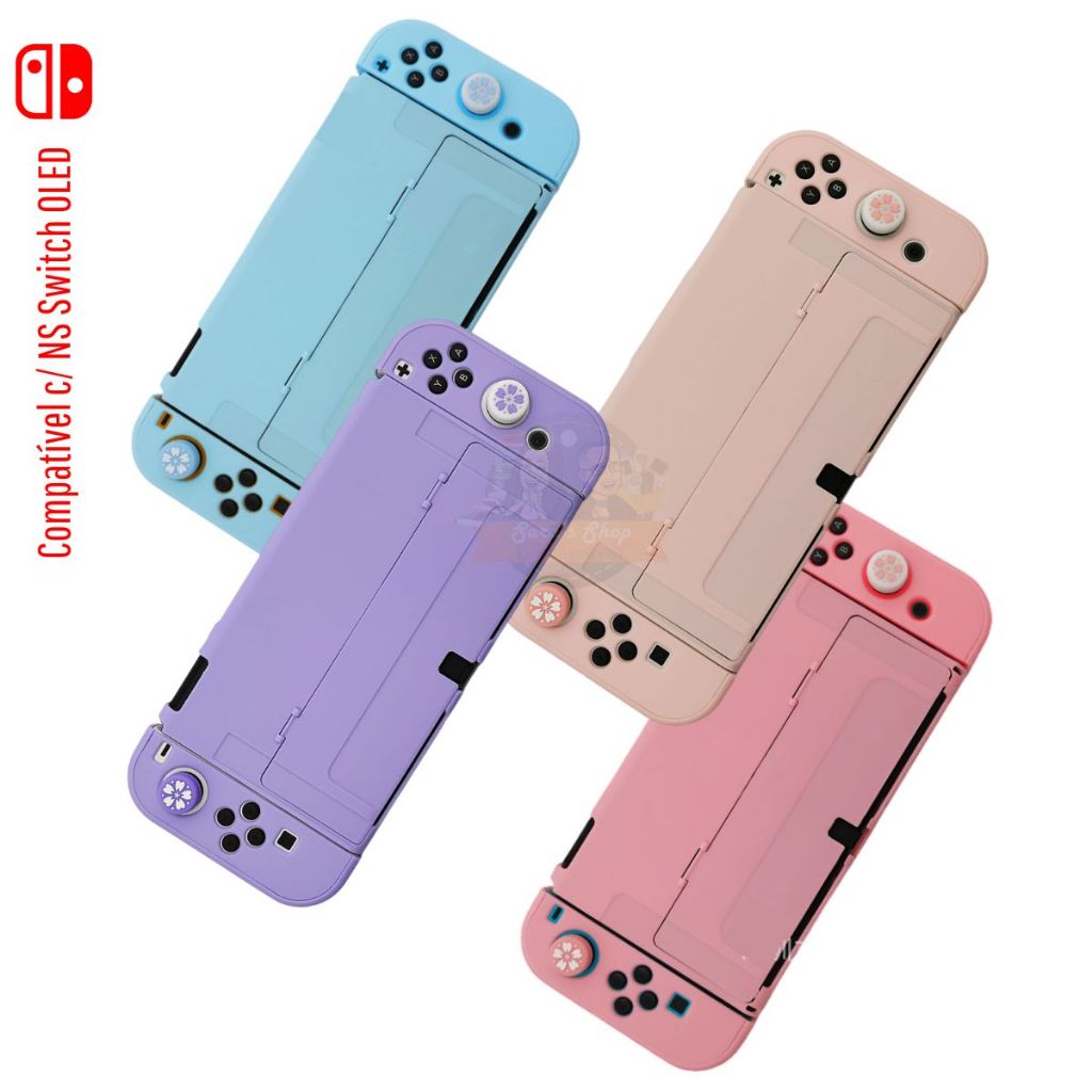 Capa Case de Proteção para Nintendo Switch OLED – Cores Pastel | Encaixe Perfeito e Leve