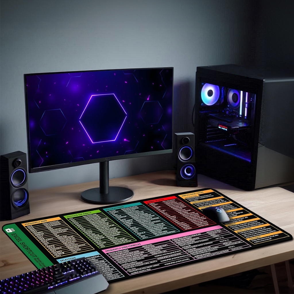 Mouse Pad ZSoftwares Gamer Antiderrapante Grande 70x35 80x35 90x40 90x50 cm Borda Costurada