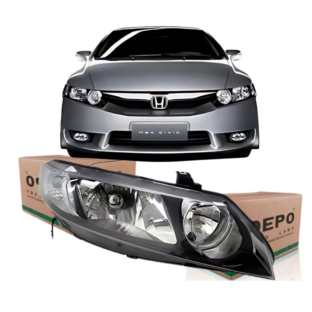 Farol Dianteiro Depo Civic 2007 2008 2009 2010 2011 Original - Depo ...