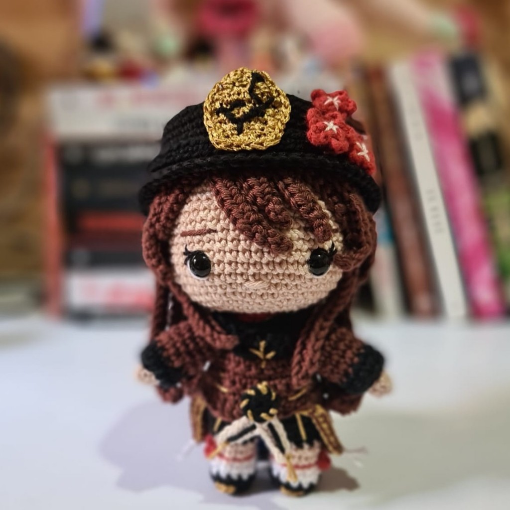 Amigurumi Genshin Impact Hutao - bonequinho de croche - Pronta entrega ...