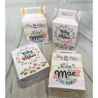 10 Caixas Embalagem de presente Modelo Maletinha Lembrança Dia das Mães em Oferta na Shopee