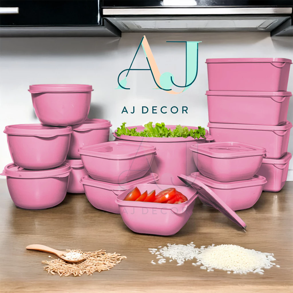 Kit com 15 Potes de Plástico