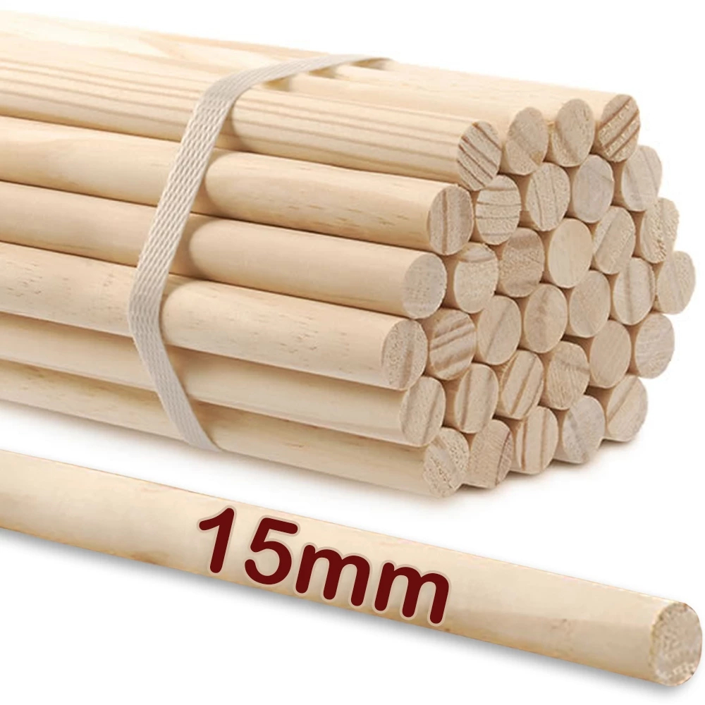 10 Bastão De Madeira Pinus 15mm Vareta Poleiro Palito
