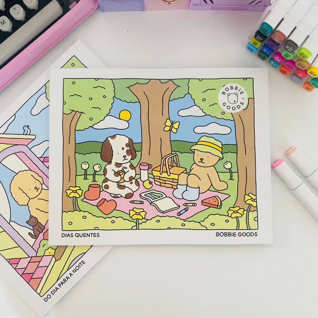 Livro de Colorir Oficial Bobbie Goods - Dias Quentes | Shopee Brasil