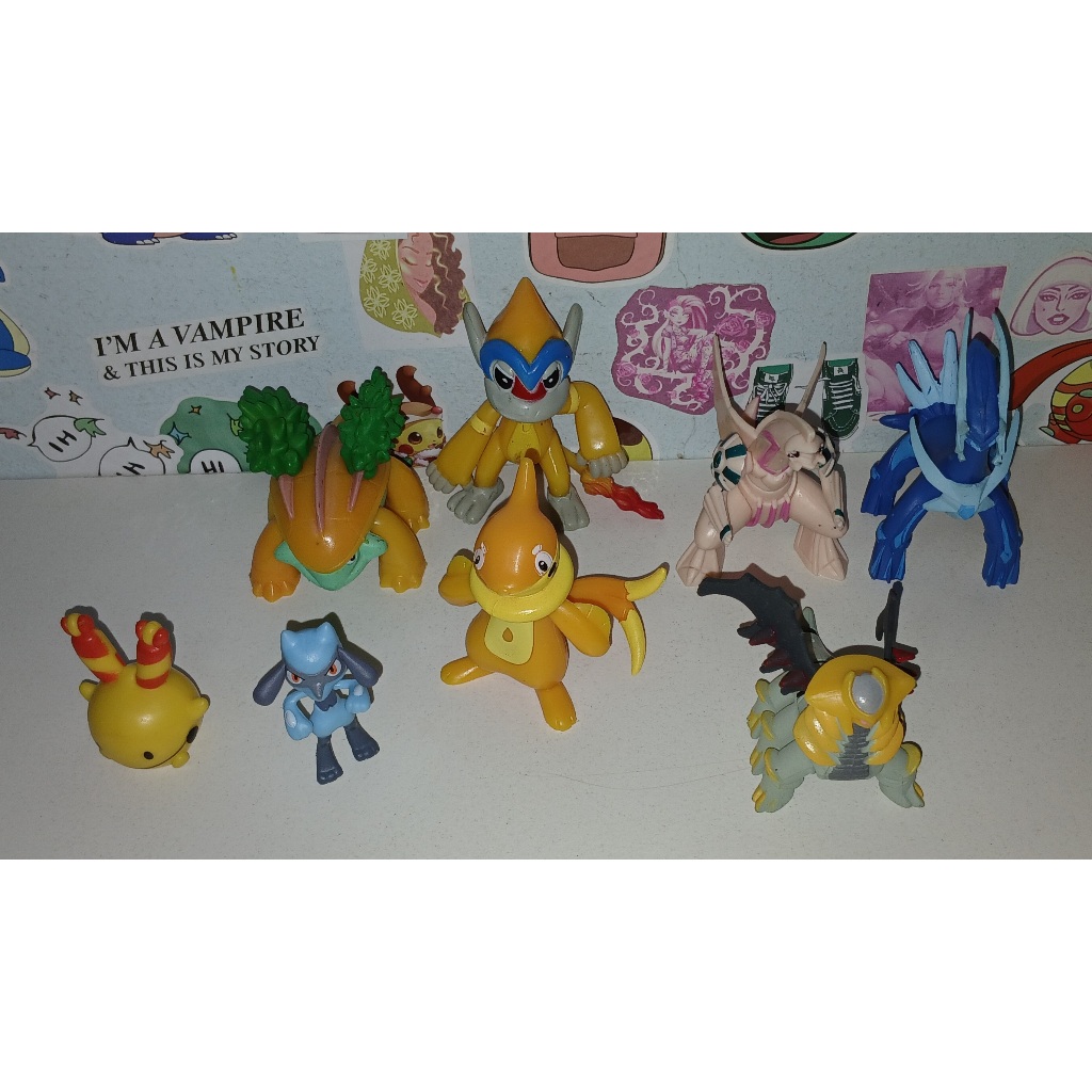 BONECO ACTION FIGURE MINIATURA POKEMON DIALGA PALKIA GIRATINA GROTLE ...