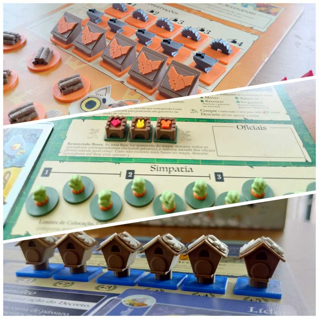 Peças 3D para Root Board Game – Upgrade dos Tokens de Papelão ...