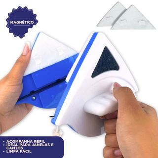 Limpador De Vidro Magnético - Dupla Face C/ Super Imã Mágico - Mazzal em Oferta na Shopee