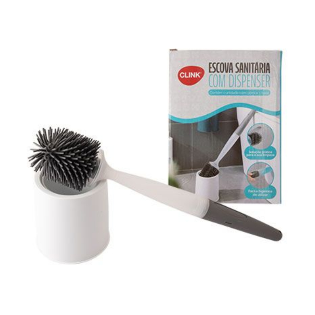 Escova Sanitária com Dispenser Integrado 90ml – Limpeza Prática e ...
