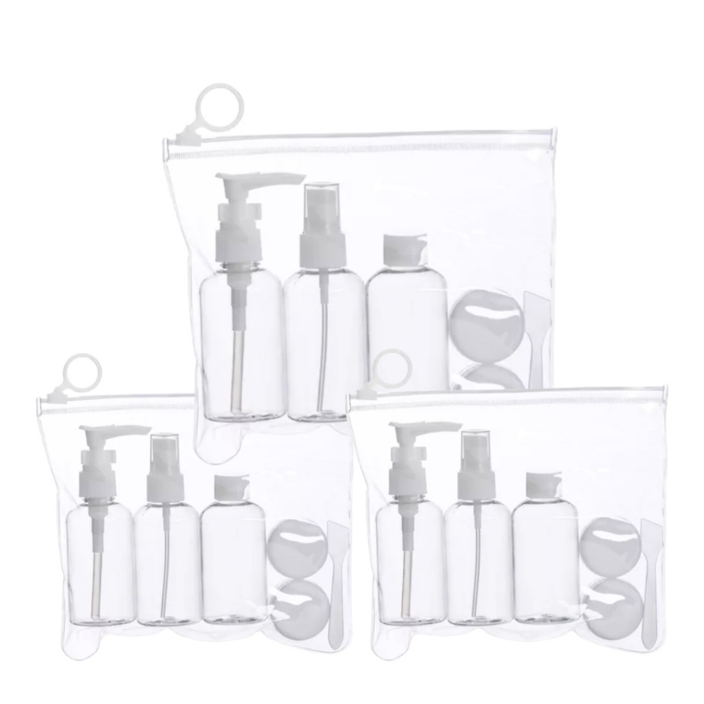 Kit Viagem Mini Frasco Necessaire Higiene Cuidado Pessoal | Shopee Brasil