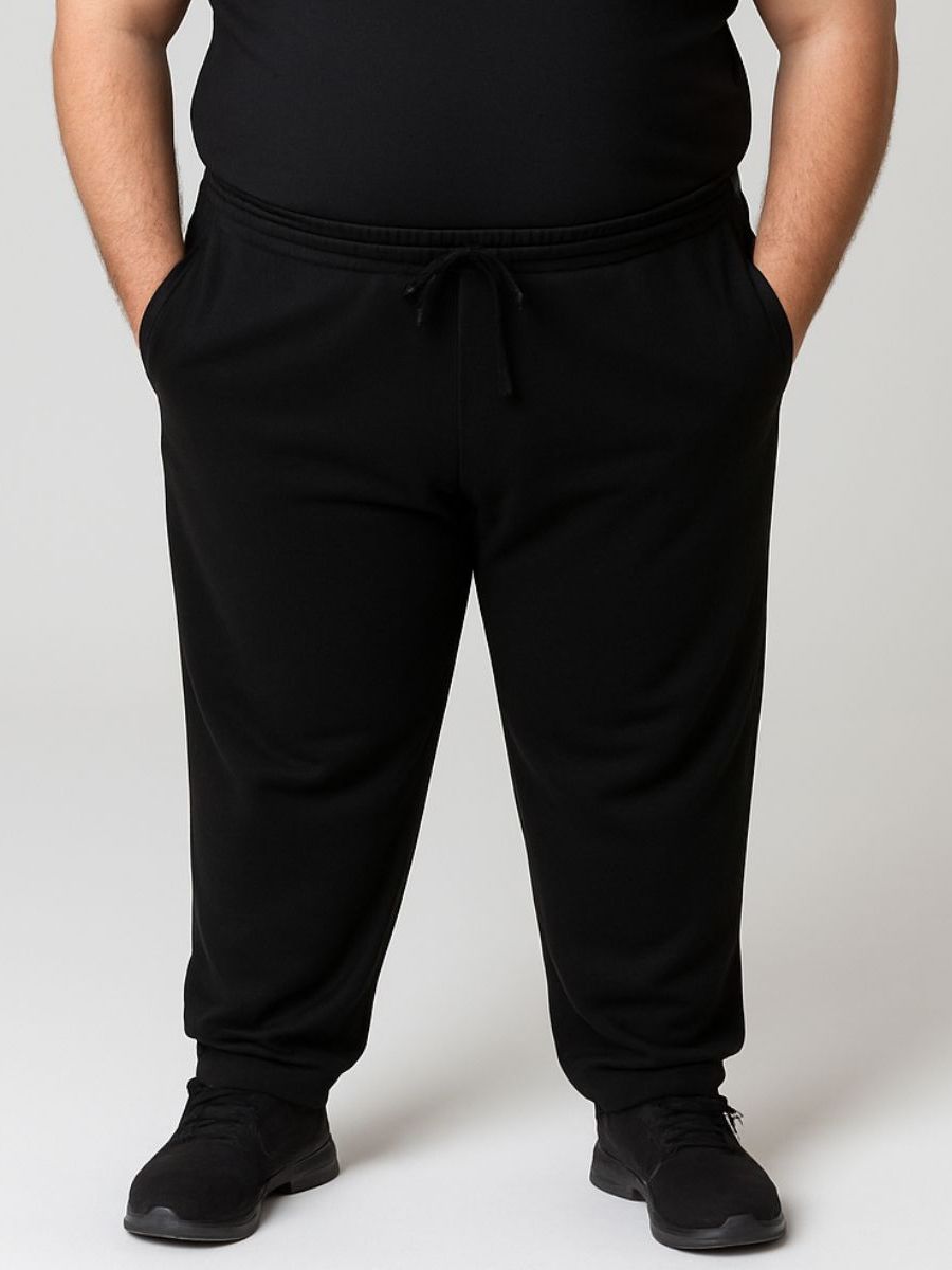 Calça de moletom masculina tradicional flanelada meia estação 38