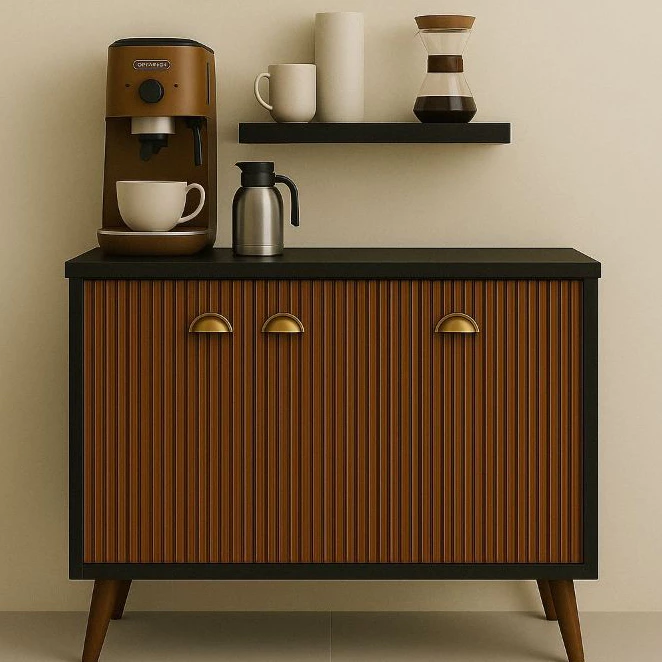 Aparador Buffet E&A 3 Portas com Pés Retro Cantinho Do Café - Cores | Shopee Brasil