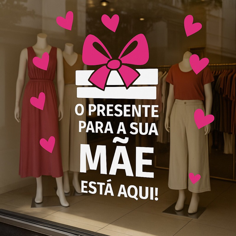 Adesivo para Vitrine Dia das Mães – Decore e Atraia Clientes
