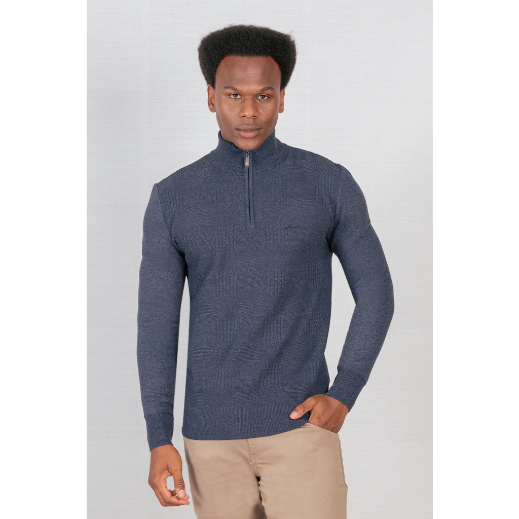 Suéter Masculino Dixie Tricot Zíper Azul King Urbano | Shopee Brasil
