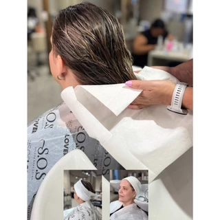 Toalha Descartável para Cabelo TNT 50X70 C/ 25, 50 ou 100 unidades - SOS Beleza Brasileira em Oferta na Shopee