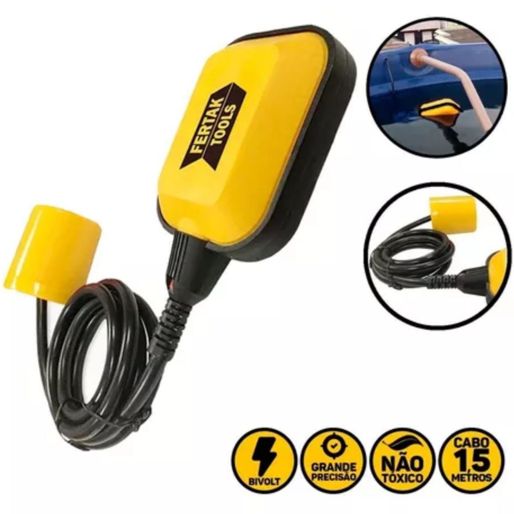 Boia elétrica automática regulador nível caixa água poço 15a Fertak 1615