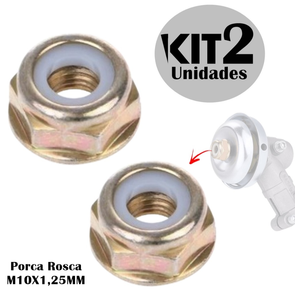 Porca da Transmissão Ponteira M10 Roçadeira BrancoTerra Nakasaki