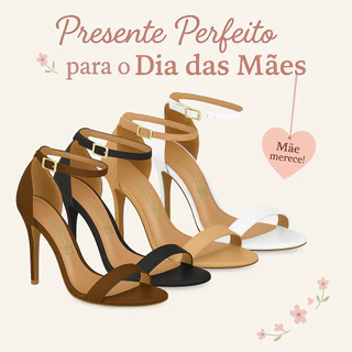 Sandália Salto Alto Fino Feminina Vizzano Original Calcanhar Fechado Elegante Presente Dia das Mães