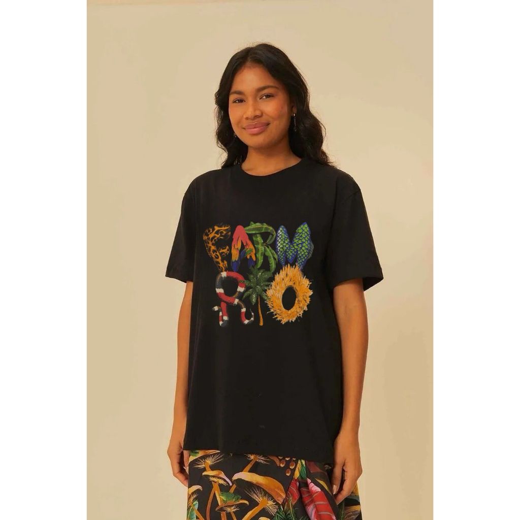 Blusa Feminina Estilosa Inspiração FARM T shirt 100% Algodão Premium ...