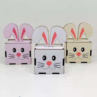 5/10/15/20PCS Mini Cubos Coelhinho de Páscoa em MDF - Lembrancinha Porta Bombom Caixinha em Oferta na Shopee