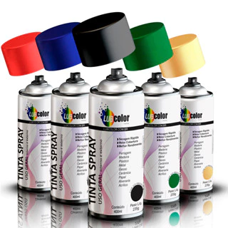 Tinta Spray Todas Cores Metálica 400ml 235g Ideal Diversas Superfícies Plástico Metal Isopor Papel em Oferta na Shopee