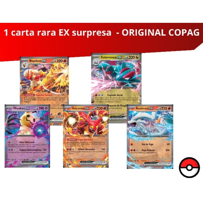 1 Carta Pokémon Rara EX - Surpresa | Shopee Brasil