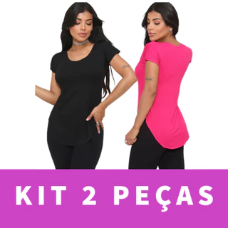 kit 2 Blusas Tapa Bumbum de Viscolycra