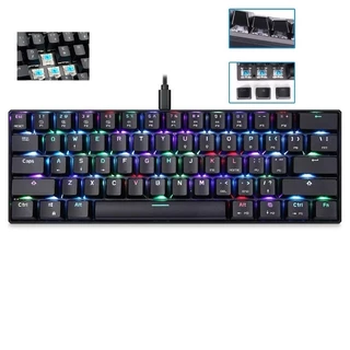Teclado para Jogos Mecânico Switch Azul/Vermelho com RGB