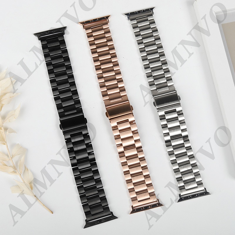 Pulseira de Aços Inoxidáveis para iwatch Apple Watch SE Ultra 3 2 series 11 10 9 8 7 6 49 45 44 42 41 40 46 38mm relógio