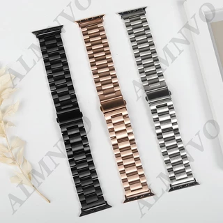 Pulseira de Aços Inoxidáveis para iwatch Apple Watch SE Ultra 3 2 series 11 10 9 8 7 6 49 45 44 42 41 40 46 38mm relógio