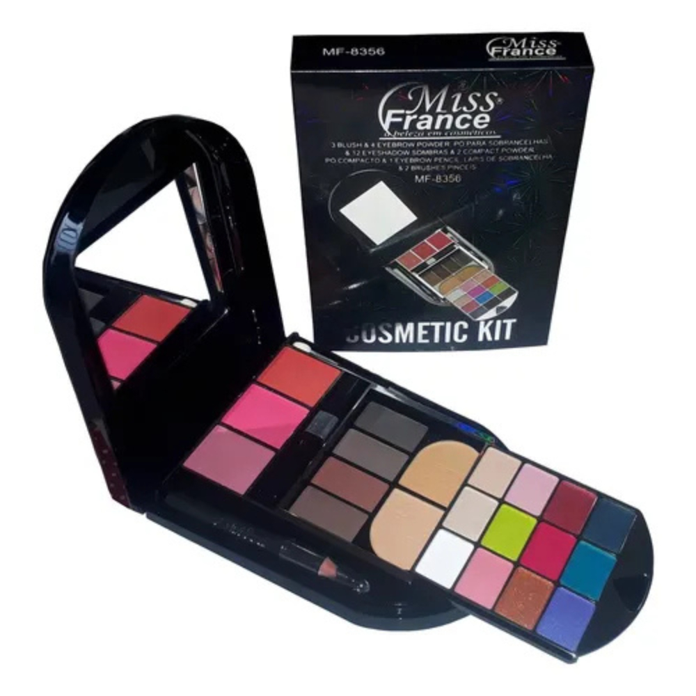 Estojo De Maquiagem Completo Miss France Mf8363 | Shopee Brasil