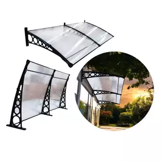 Toldo Imperial em Policarbonato 1,70x0,80m - para Janelas, Portas, Lojas - Com Fita De Vedação