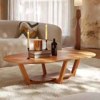 Mesa de Centro Oval Estilo Clássico para Decoração de Sala Elegance Varias Cores em Oferta na Shopee