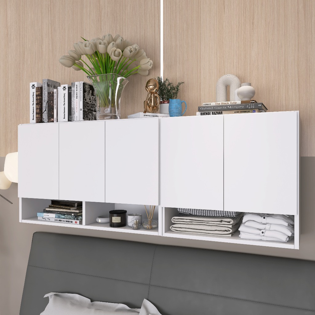 Módulo Aéreo Quarto 5 Portas Multiuso com Nicho Organizador | Shopee Brasil