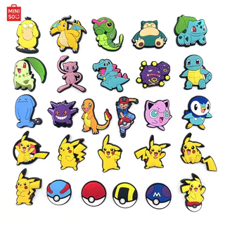 KIT ACESSORIOS PARA SANDALIA EMBORRACHADAS COM 27 PEÇAS POKEMON X MINI O (27 UNIDADES)