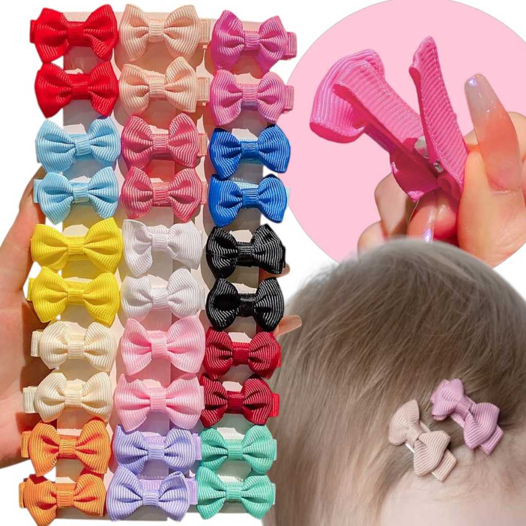 kit 12 Presilha de Lacinho para Cabelo Infantil Metal Revestido Não ...