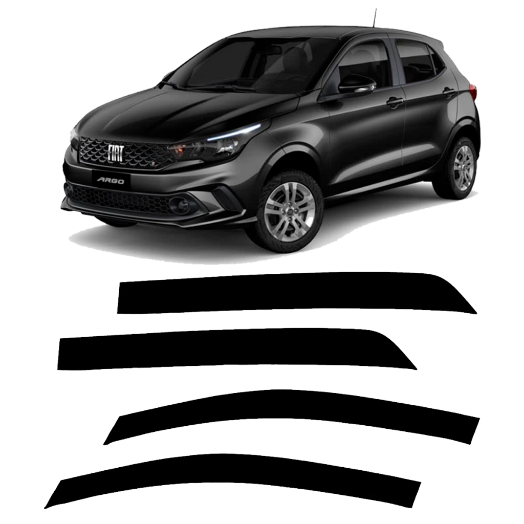 Calha Defletor Chuva Fiat Argo/pulse 4 Portas 2017-2025 | Shopee Brasil