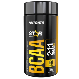 Nutrata Bcaa 2:1:1 Linha Star Series Pote 60 Cápsulas - Com Vitamina B6