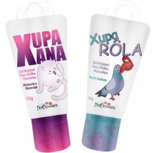 Kit c/2 Gel Beijavel Comestivel Sexo Oral Xupa Rola + Xupa Xana - Gel ...