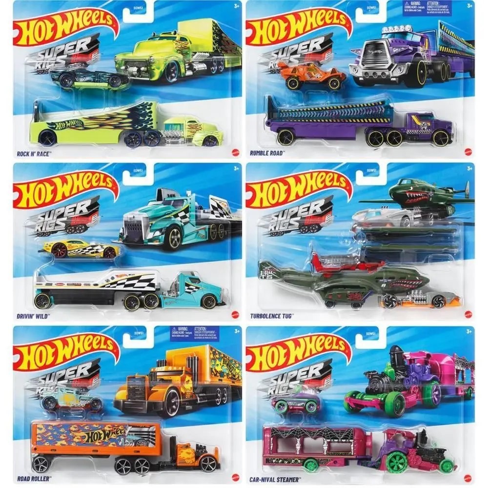 Hot Wheels Caminhão + Veiculo Super Rigs Caminhões de Transporte ...