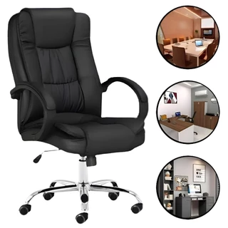 Cadeira Executiva Presidente Cinza Ergonômica Luxo Escritório