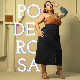 Saia Feminina Midi Plus Size Evangélica Cintura Alta Alfaiataria Tendência