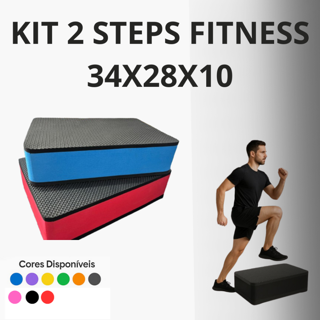 Kit com 2 Steps de Academia – 34x28x10 cm | Shopee Brasil