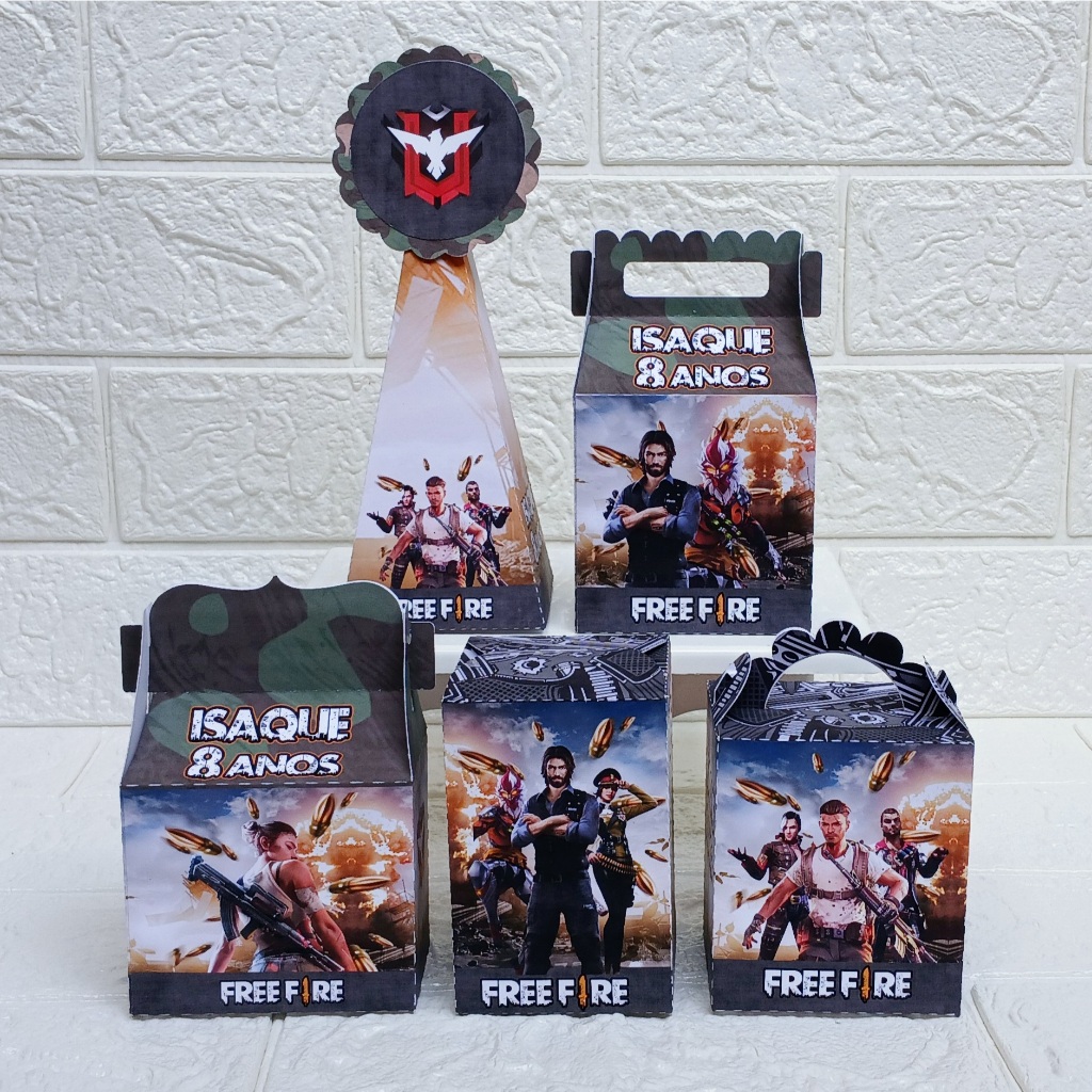 Kit Personalizado Free Fire / jogos - Lembrancinhas - Caixinhas ...