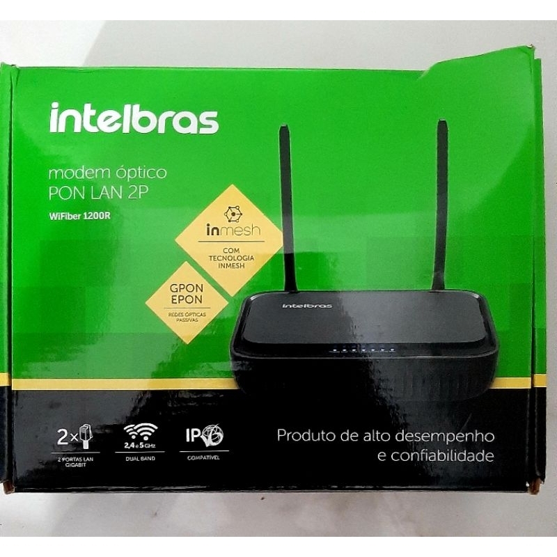 Roteador Modem Óptico Intelbras - Pon Lan 2P | Shopee Brasil