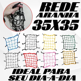 Rede Elástica Aranha Moto Bagageiro Capacete para Motocicleta 35x35 em Oferta na Shopee