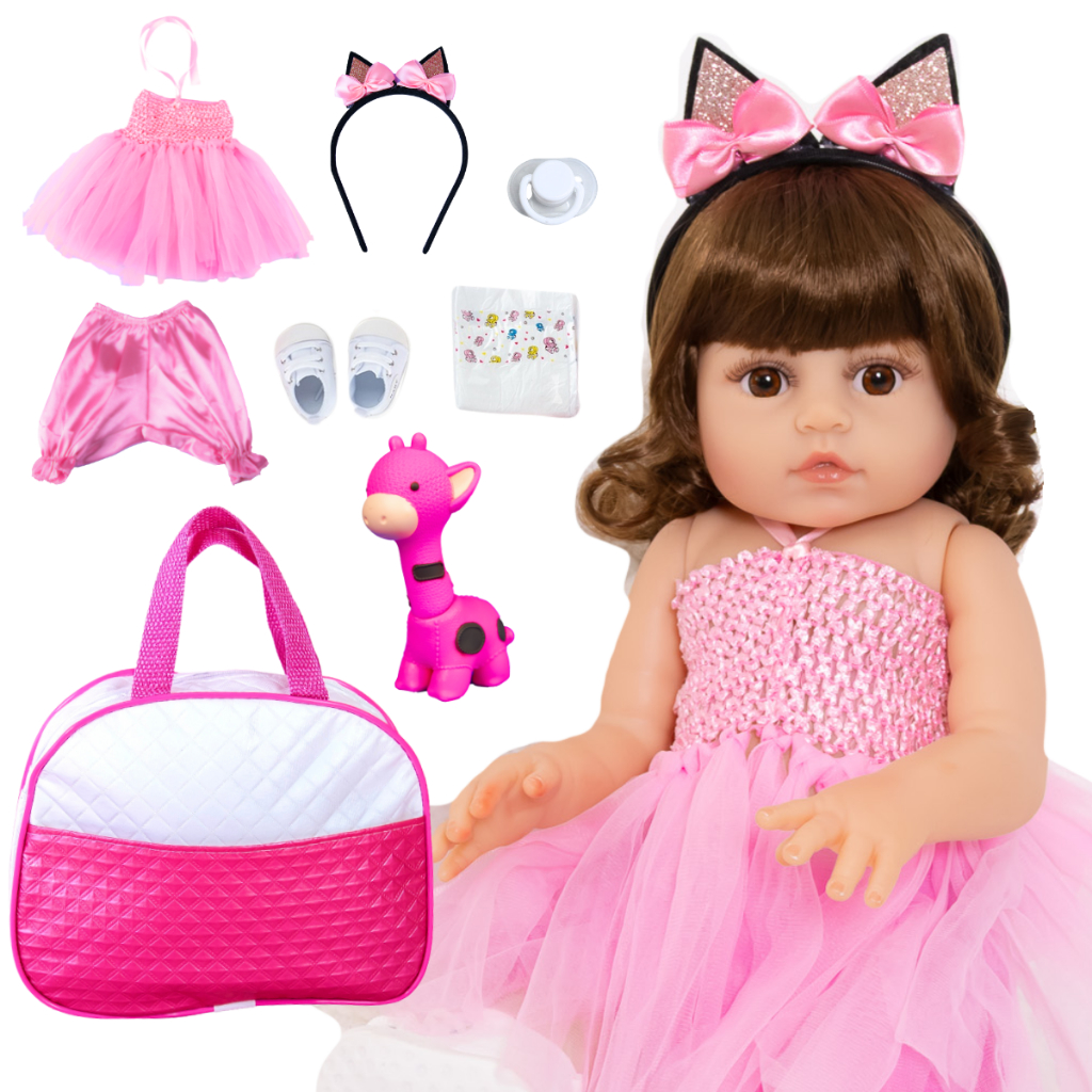 Bonecas Reborn Realistas De 18 Polegadas Bettie Corpo De Vinil Completo Pintado Boneca Fofinha Realista Com Veias Visíve