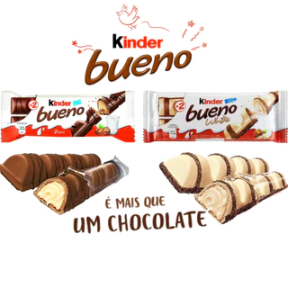 Chocolate Kinder Bueno White ou Ao Leite 07, 15 ou 30 unidades
